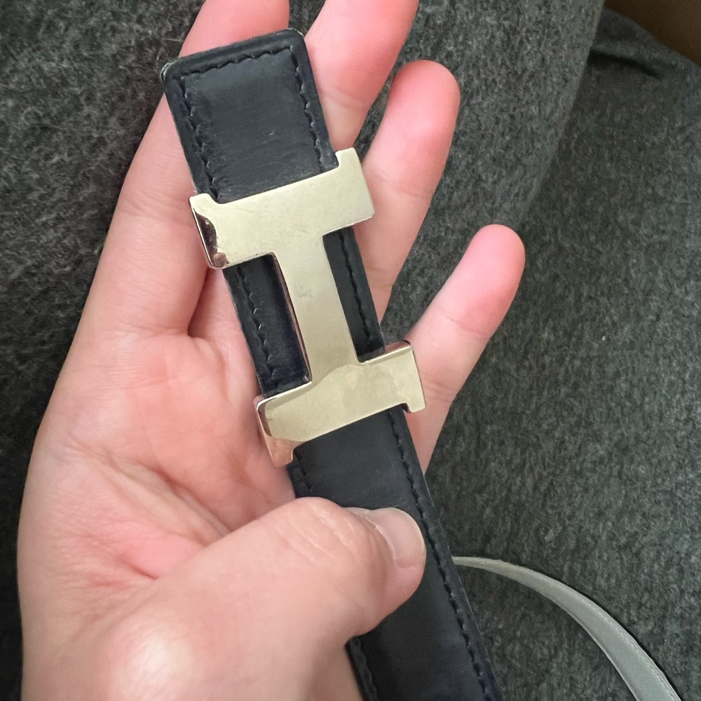 Authentic 💯🫶🏻 Hermès Black Belt Leather ❤️💯 - Picture 2 of 7
